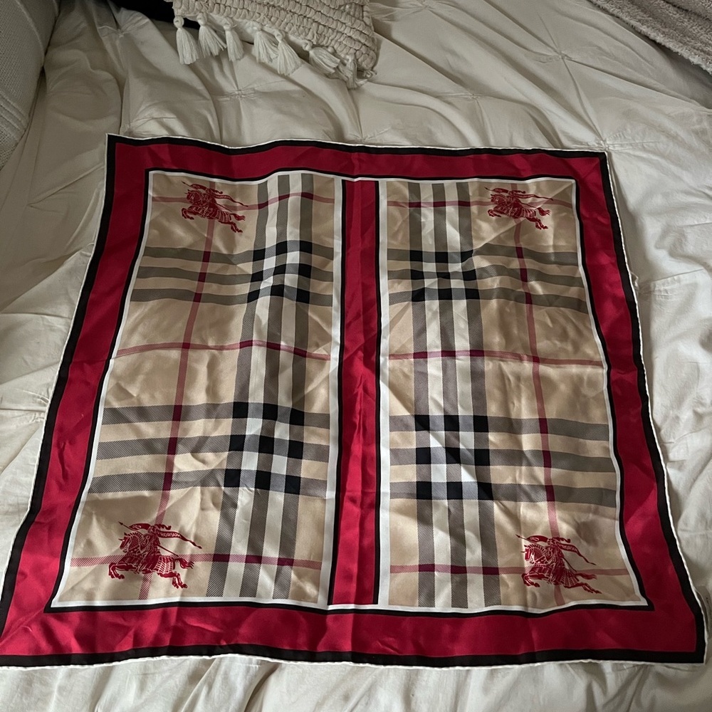Burberry 100% silk square scarf
